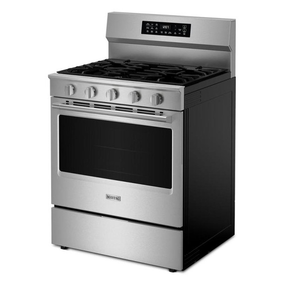 Maytag® 30-Inch Wide Freestanding Gas Range with Grill Mode and No Preheat Air Fry - 5.0 Cu. Ft. MFGS7030SZ
