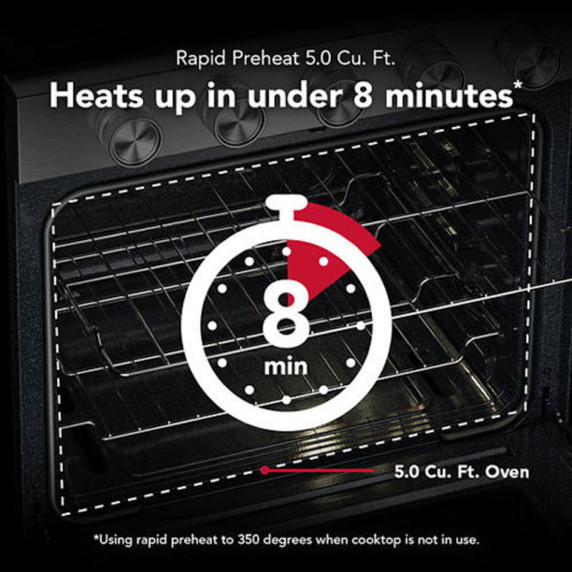 Kitchenaid® 5.0 Cu. Ft. Smart Freestanding Gas Range with Convection Cooking Modes KFGS530SPS
