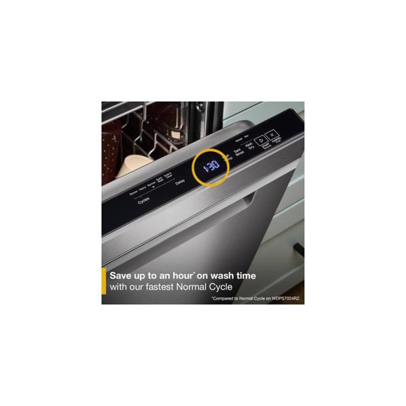 Whirlpool® 24-Inch Dishwasher with Total Coverage Wash Action and Auto Open Air Dry in Fingerprint Resistant Stainless Steel WDPS8024SZ