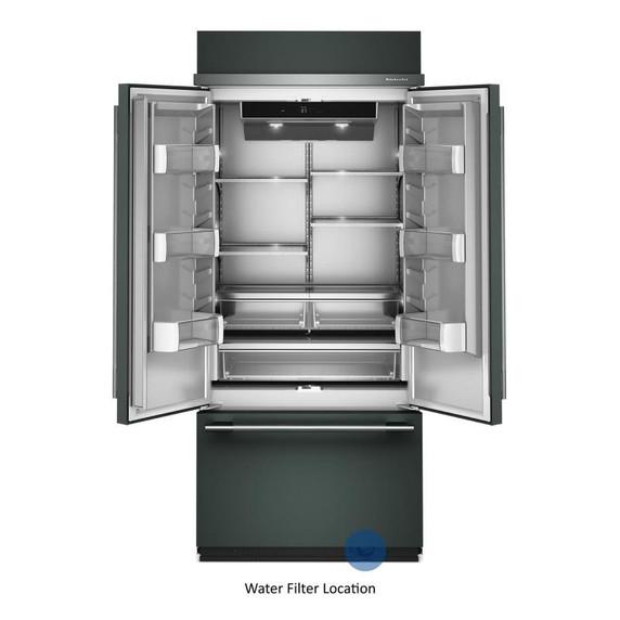 Kitchenaid® 20.8 Cu. Ft. 36" Built-In French Door Bottom Mount Refrigerator with Platinum Interior KBFN536SJP