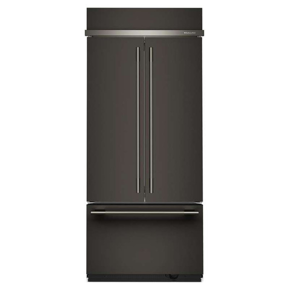 Kitchenaid® 20.8 Cu. Ft. 36" Built-In French Door Bottom Mount Refrigerator with Platinum Interior KBFN536SBE