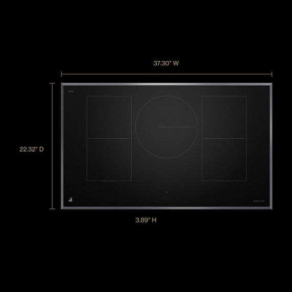 Jennair® 36" Lustre Smart Induction Cooktop with Temperature-Controlled Cooking JICT736SS