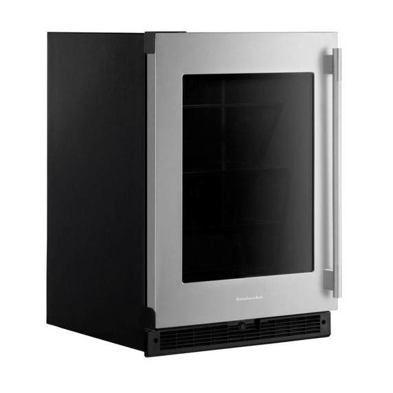 Kitchenaid® 24"" Undercounter Refrigerator with Glass Door KURL324SSB