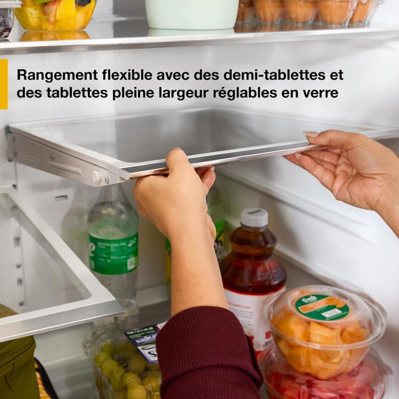 Whirlpool® 29 Cu. Ft. Family-Sized Capacity French door refrigerator with Flexible Temperature Drawer WRMF3536SV