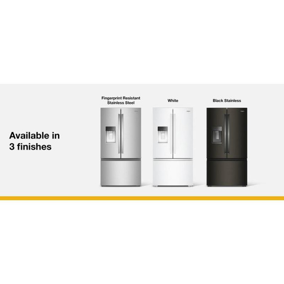 Whirlpool® 36-inch Wide True Counter Depth 3-Door French Door Refrigerator - 23.4 cu. ft. WRFC5036RW