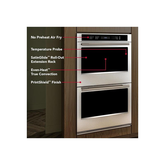 Kitchenaid® 30-inch Electric Double Wall Oven with No Preheat Air Fry Mode - PrintShield™ Finish KOED530SPS