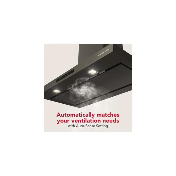 KitchenAid® 36-inch Wall-Mount, 4-Speed Canopy Hood KVWC736SBE