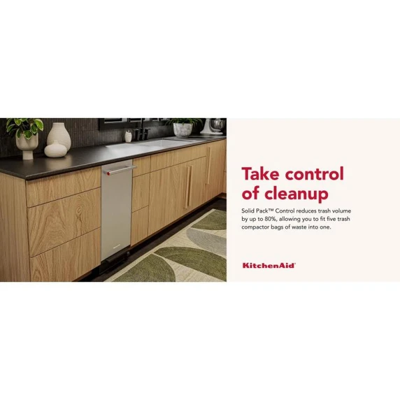 KitchenAid 15 in. Built-In Trash Compactor with Built-In Odor Management System KTTP515TSS