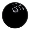 Black 6 Speed Reverse Lower Left Shift Knob with Engraved Shift Pattern