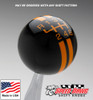 Black / Grabber Orange Rally Stripe Shift Knob