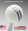 White / Pearl Gray Rally Stripe Shift Knob