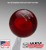 Transparent Red Shift Knob with Engraved Shift Pattern