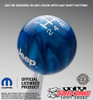 Blue Pearl Jeep Logo Shift Knob With White Graphics