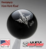 Black Pinstriped Spider Web Shift Knob by Von Hot Rod