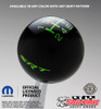 SRT Shift Knob Black with Green Graphics