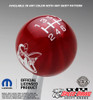 Scat Pack Shift Knob Red Pearl with White graphics