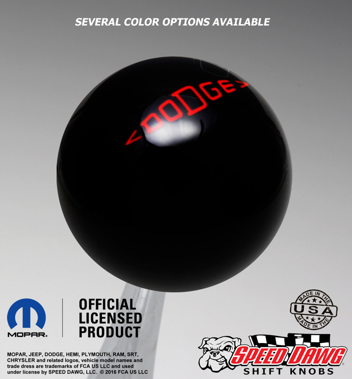 Black knob with Red graphics