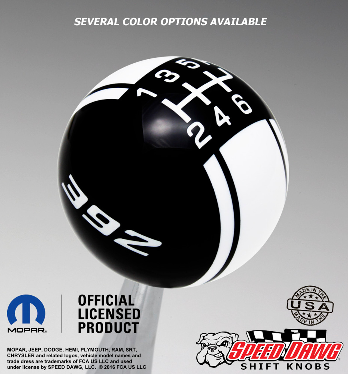 Black knob with White graphics