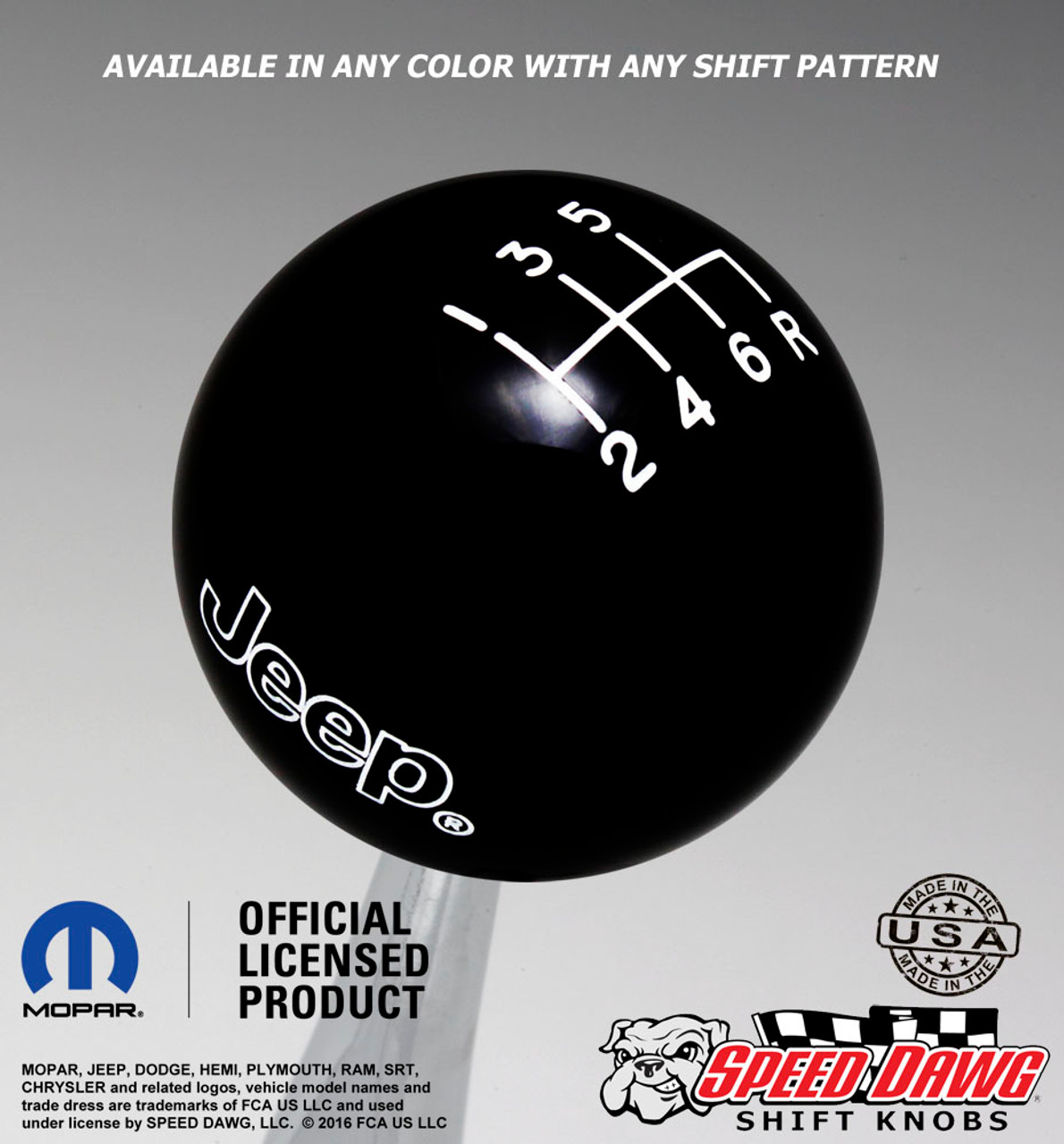 トップブリッジ J STUBBORN GG-SHAD mopar_jeep_jk_engraved_6_speed