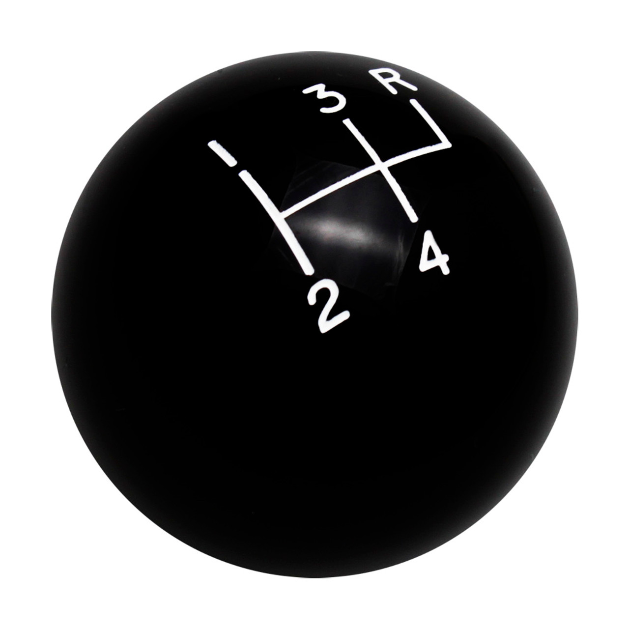 Black 4 Speed Reverse Upper Right Shift Pattern Shift Knob