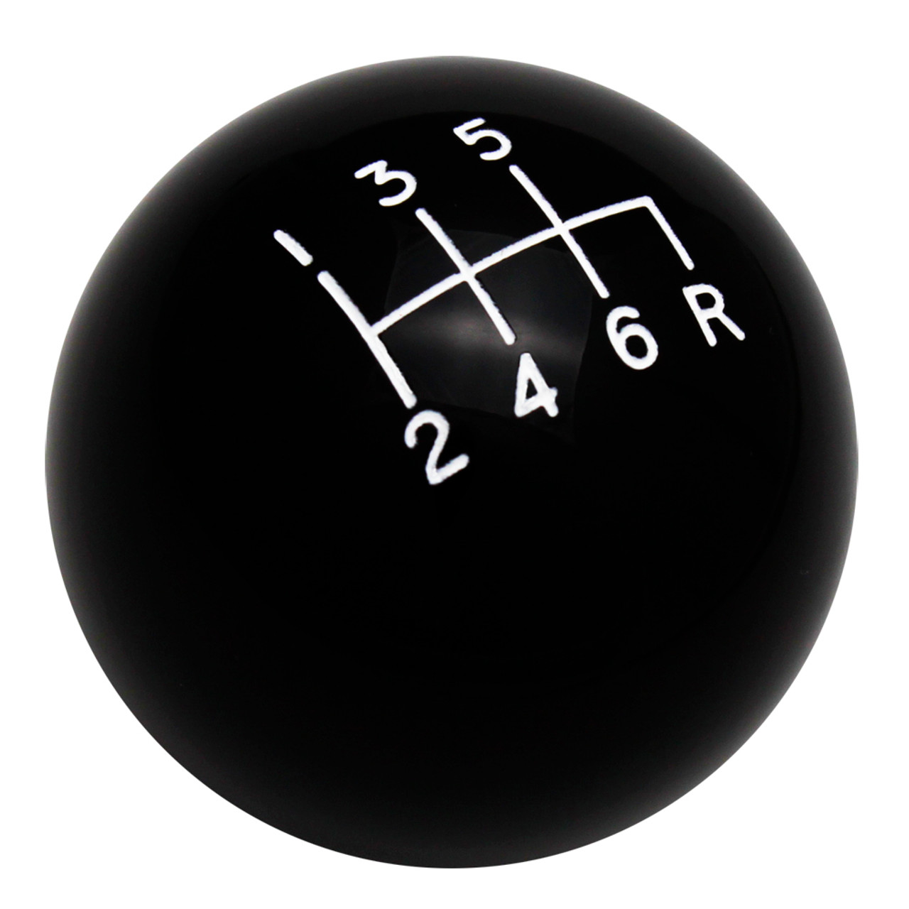 Black 6 Speed Reverse Lower Right Shift Knob