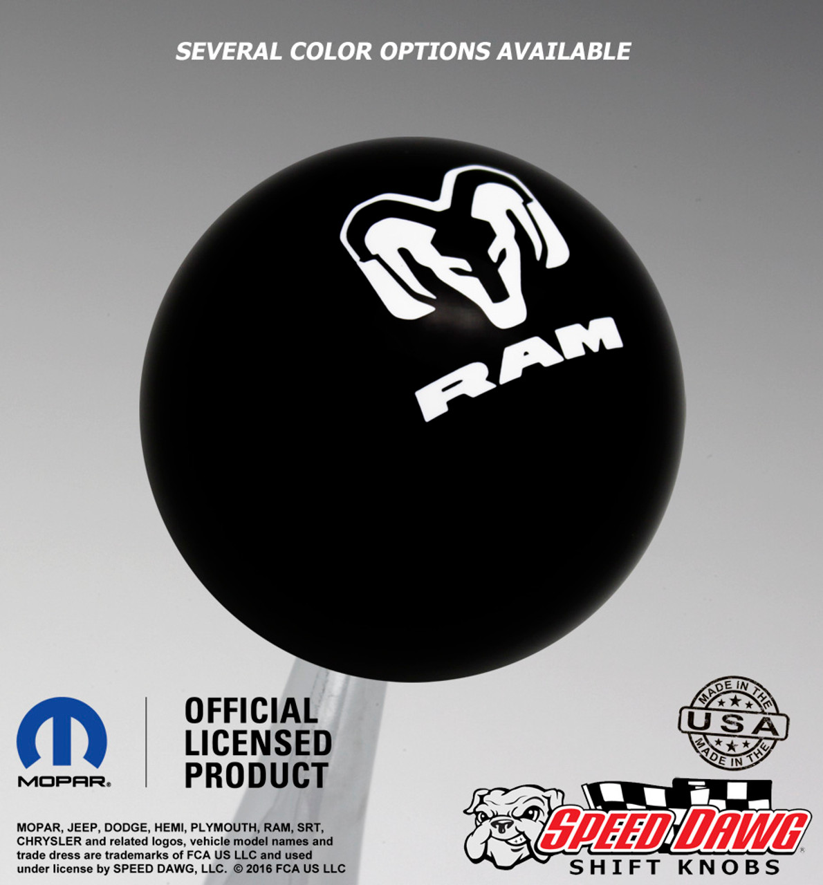 Black knob with White graphics