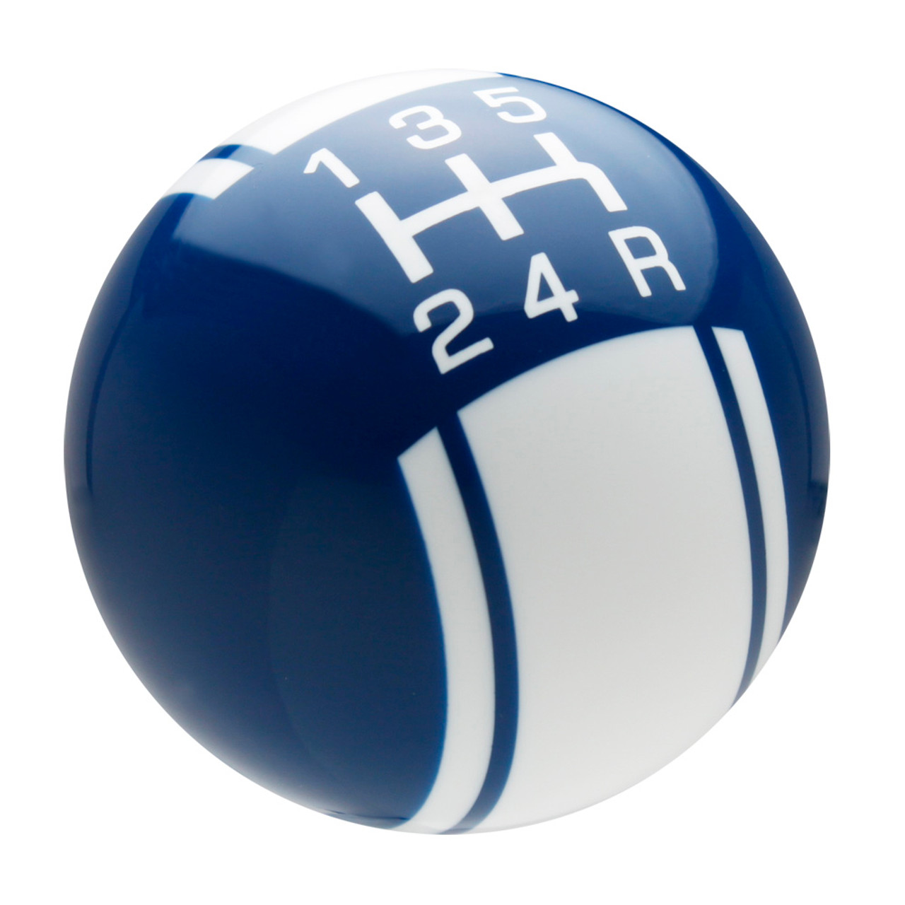 Dark Blue / White Racing Stripe Shift Knob