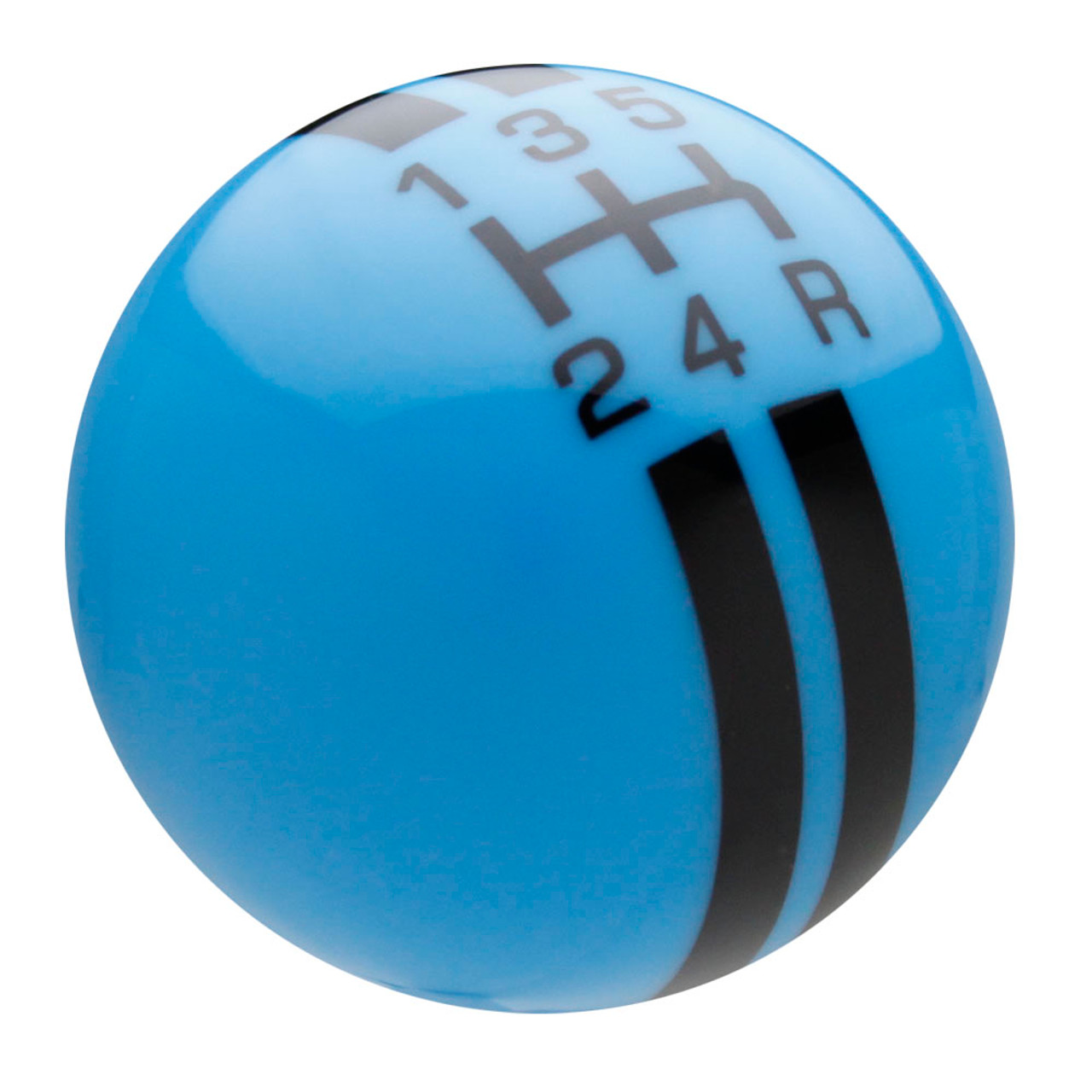 Grabber Blue / Black Rally Stripe Shift Knob