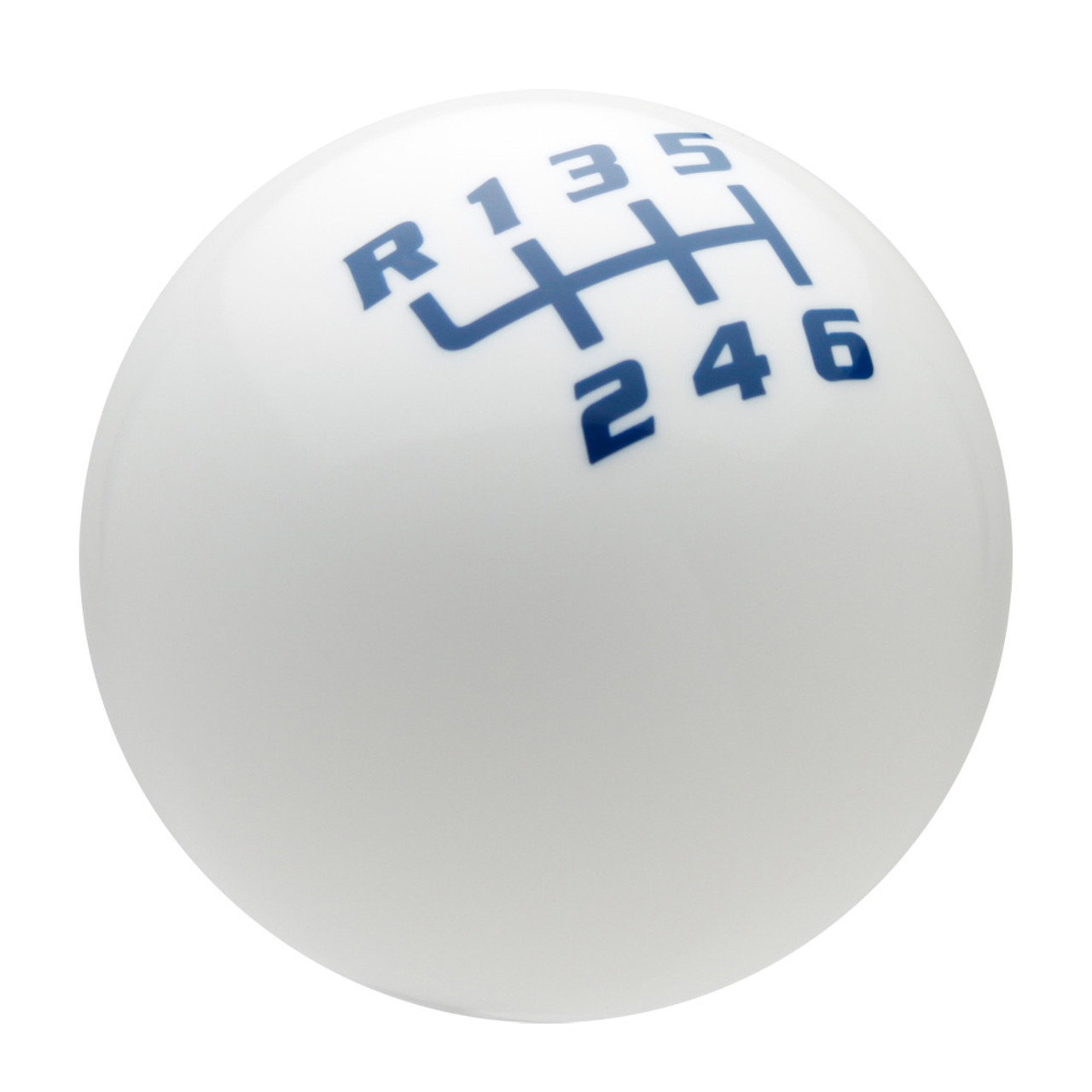 White / Dark Blue Competition Shift Pattern Shift Knob