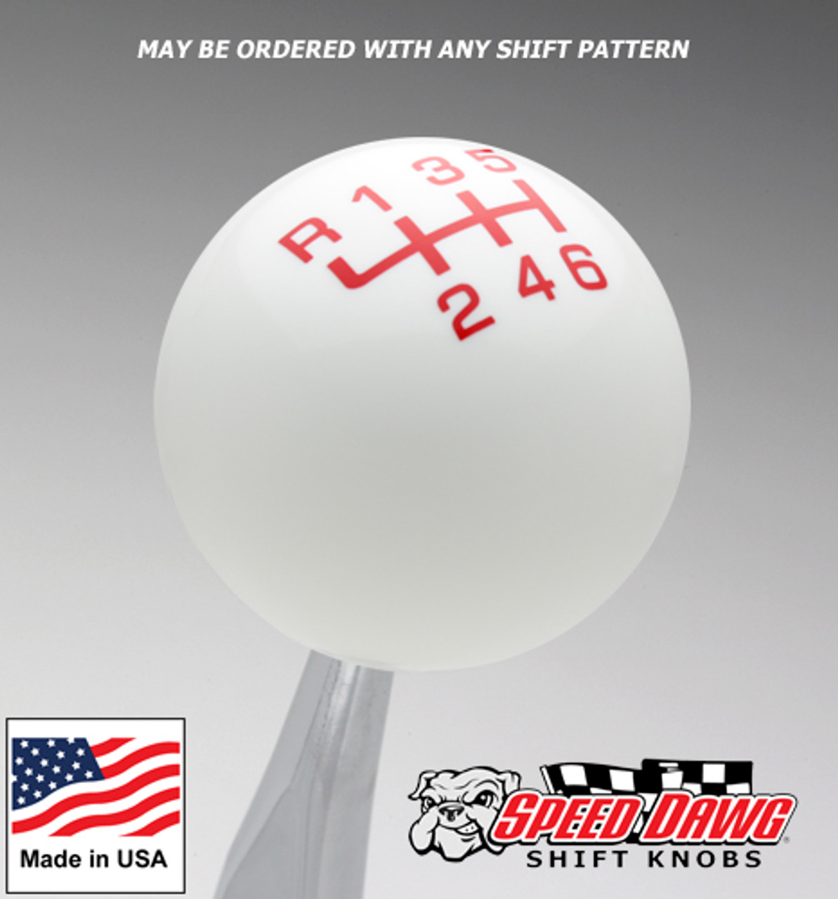 White / Red Pro Series Shift Knob