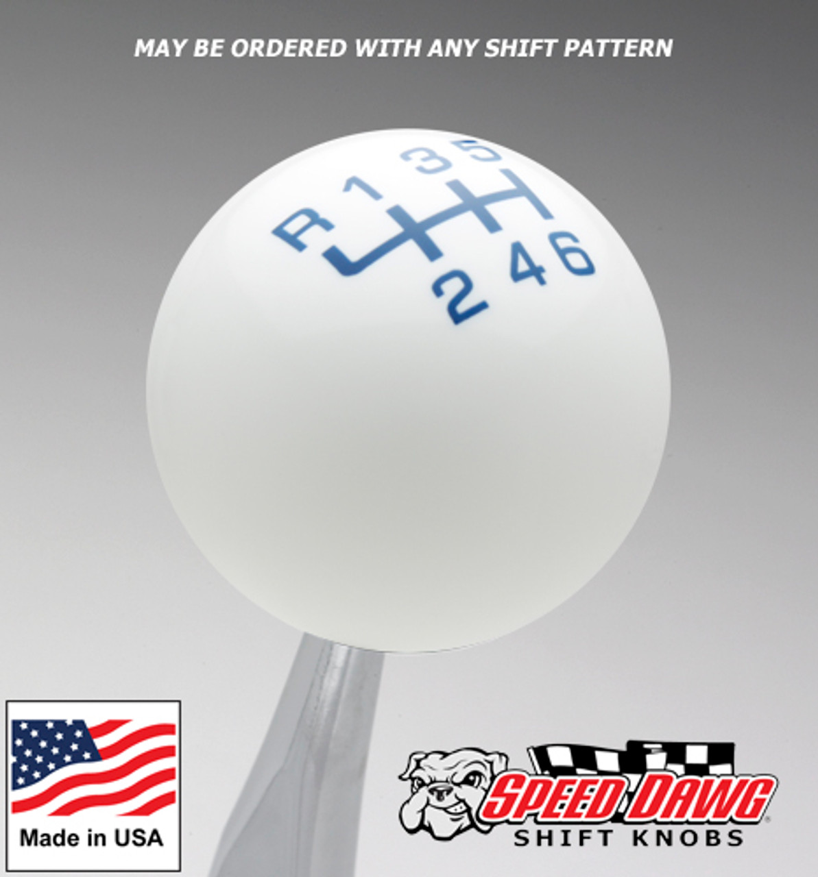 White / Dark Blue Pro Series Shift Knob