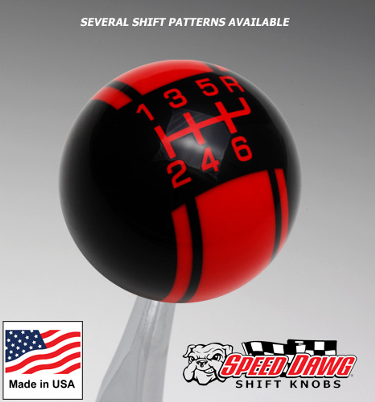 Black knob with Red graphics