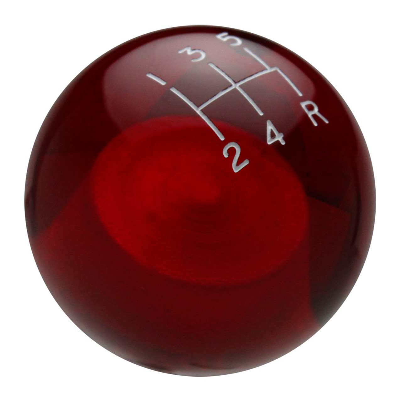 Transparent Red Shift Knob with Engraved Shift Pattern