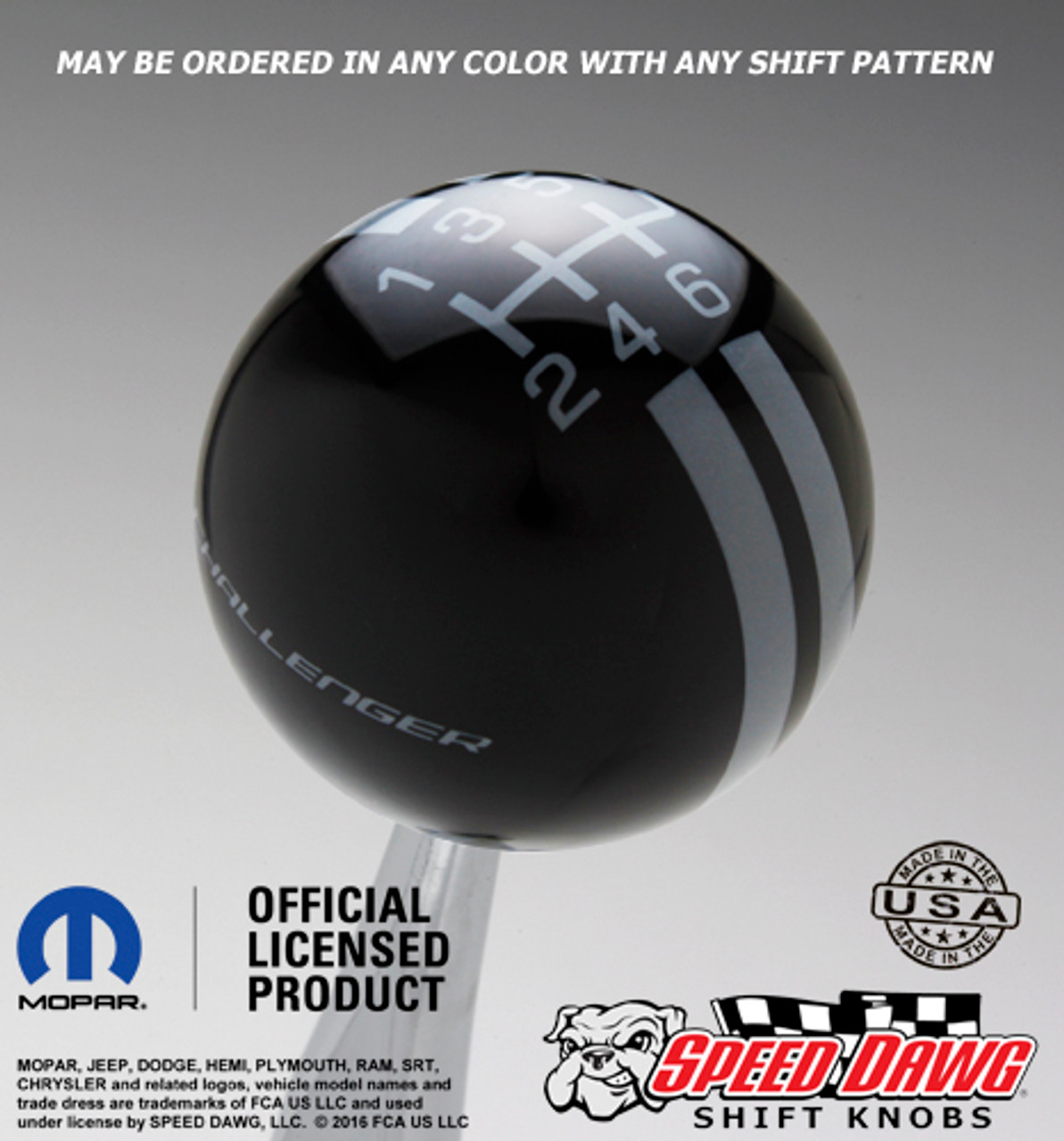 Dodge Challenger Rally Stripe Shift Knob