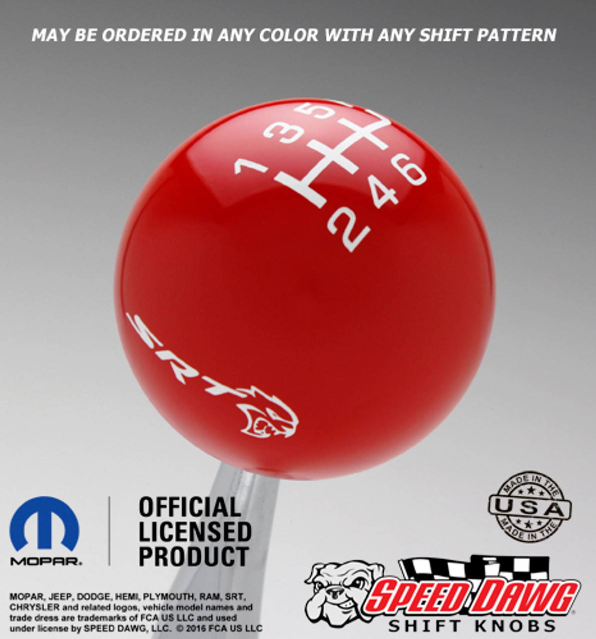 Red knob with White graphics