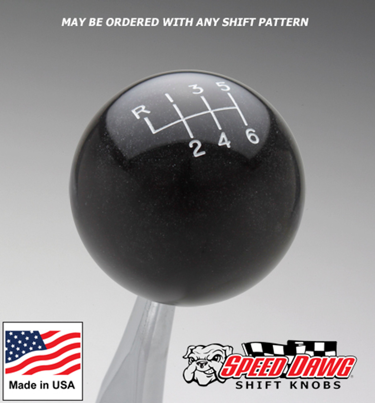 Dark Shadow Gray Shift Knob with Engraved Shift Pattern