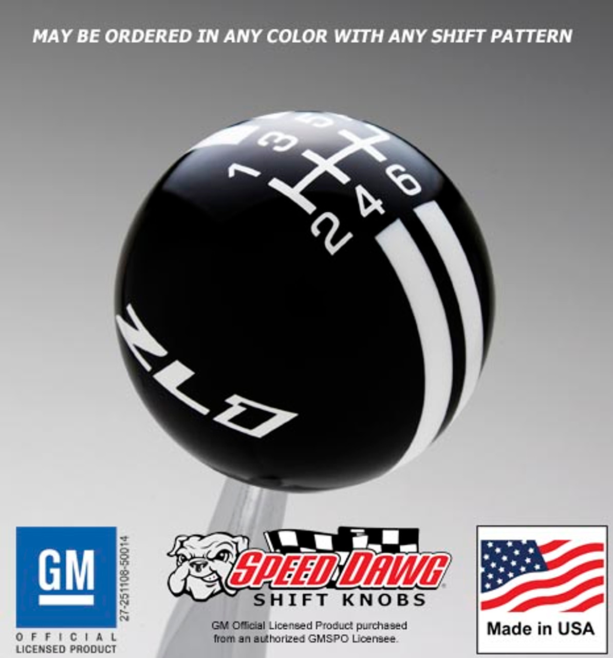 Black knob with White graphics