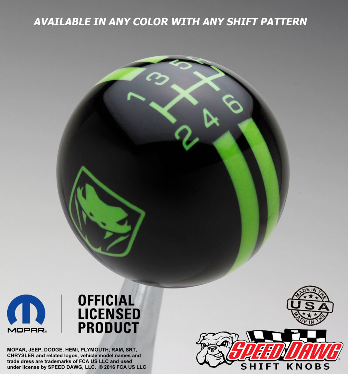 Black knob with Go Green graphics