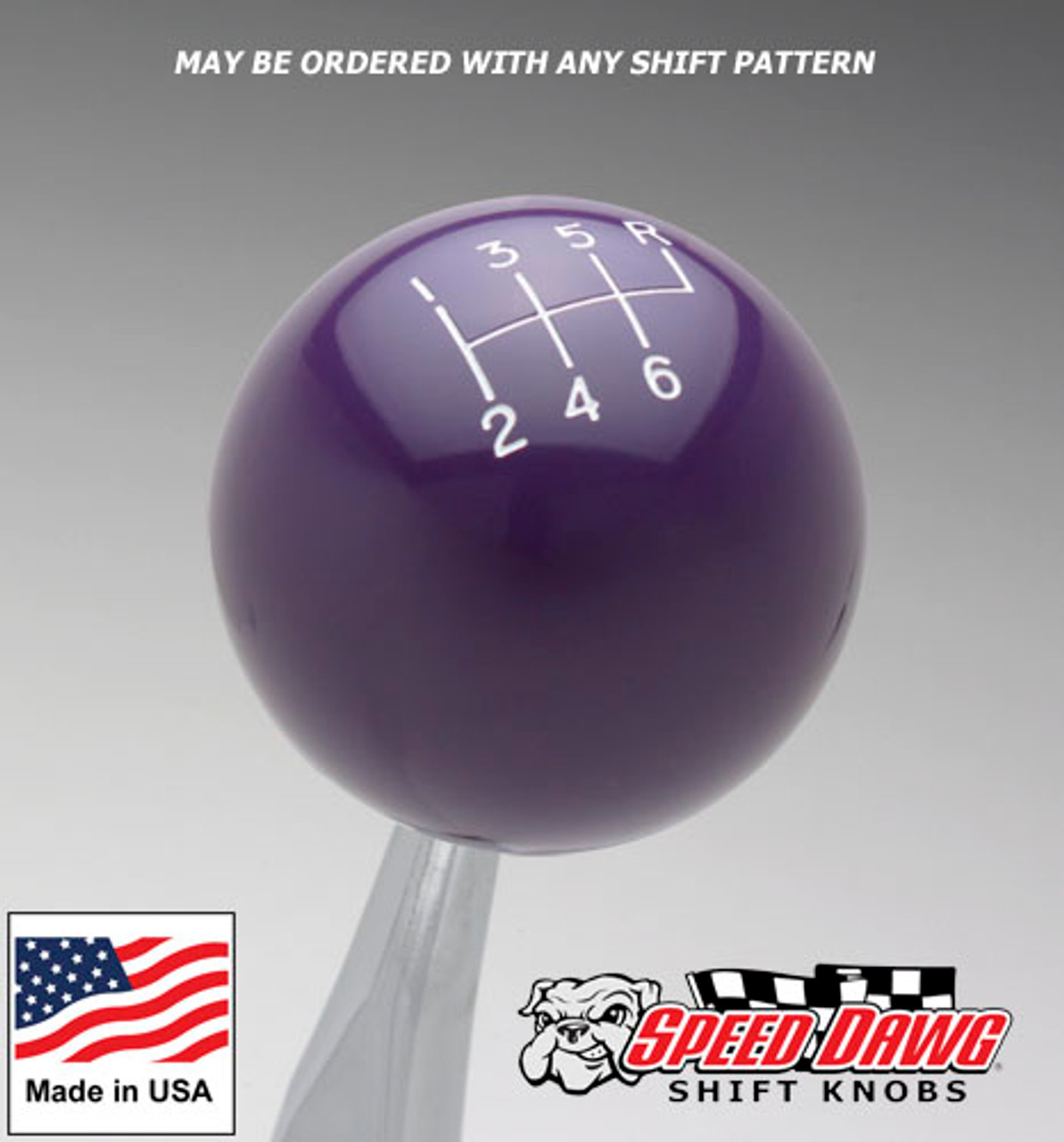 Purple Shift Knob with Engraved Shift Pattern