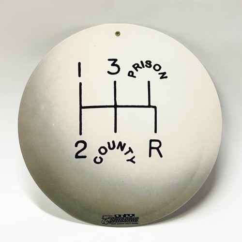 County Prison White 5 Speed Shift Knob Image Metal Sign - Small County Prison White 5 Speed Shift Knob Image Metal Sign - Small