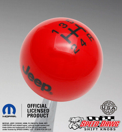 Red knob with Black graphics