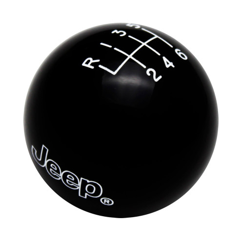 Jeep Renegade 6 Speed Reverse Upper Left Shift Knob with Engraved Shift Pattern & Outline Logos