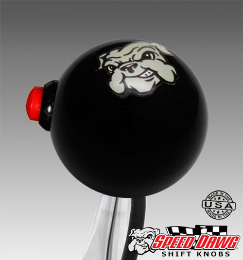 Black Speed Dawg Logo Emblem Shift Knob with Line Lock / Nitrous Button