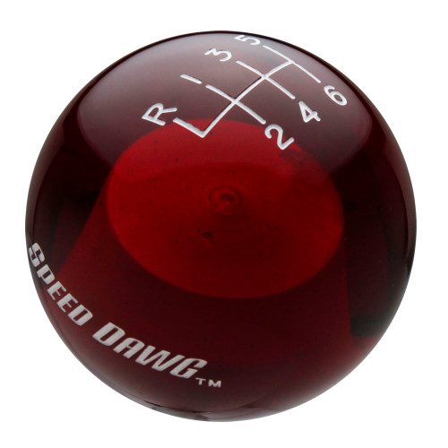 Transparent Red Shift Knob with Engraved Shift Pattern & Logos