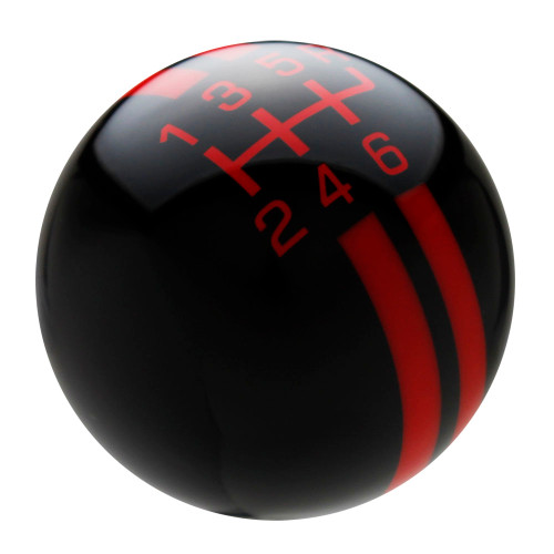 Black / Red Rally Stripe Shift Knob