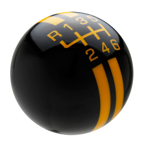 Black / Yellow Rally Stripe Shift Knob