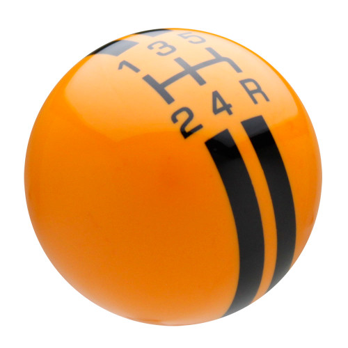 Grabber Orange / Black Rally Stripe Shift Knob
