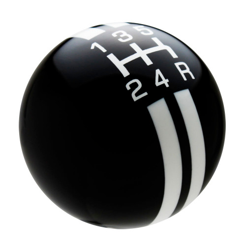 Black / White Rally Stripe Shift Knob