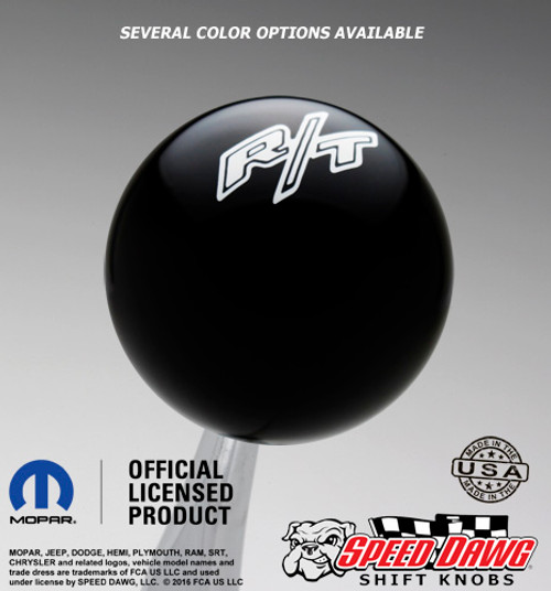 Black R/T Logo Shift Knob with White Graphics