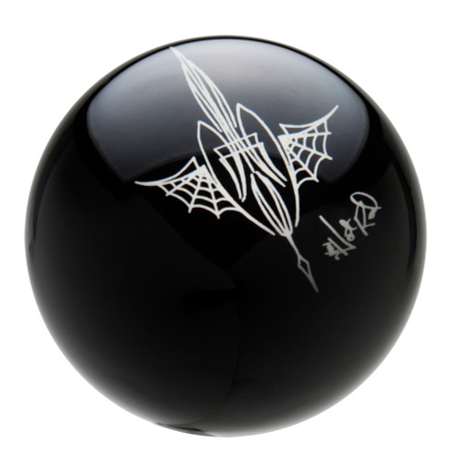 Black Pinstriped Spider Web Shift Knob by Von Hot Rod